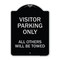 Signmission Visitor Parking All Others Will Towed Heavy-Gauge Aluminum Sign, 24" x 18", BS-1824-22730 A-DES-BS-1824-22730 - alternate 1